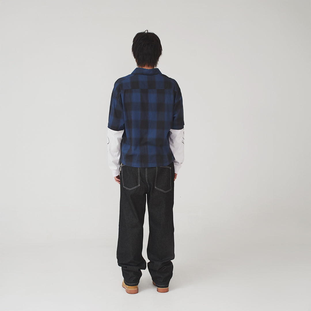 Camisa long sleeve - Leñadora azul