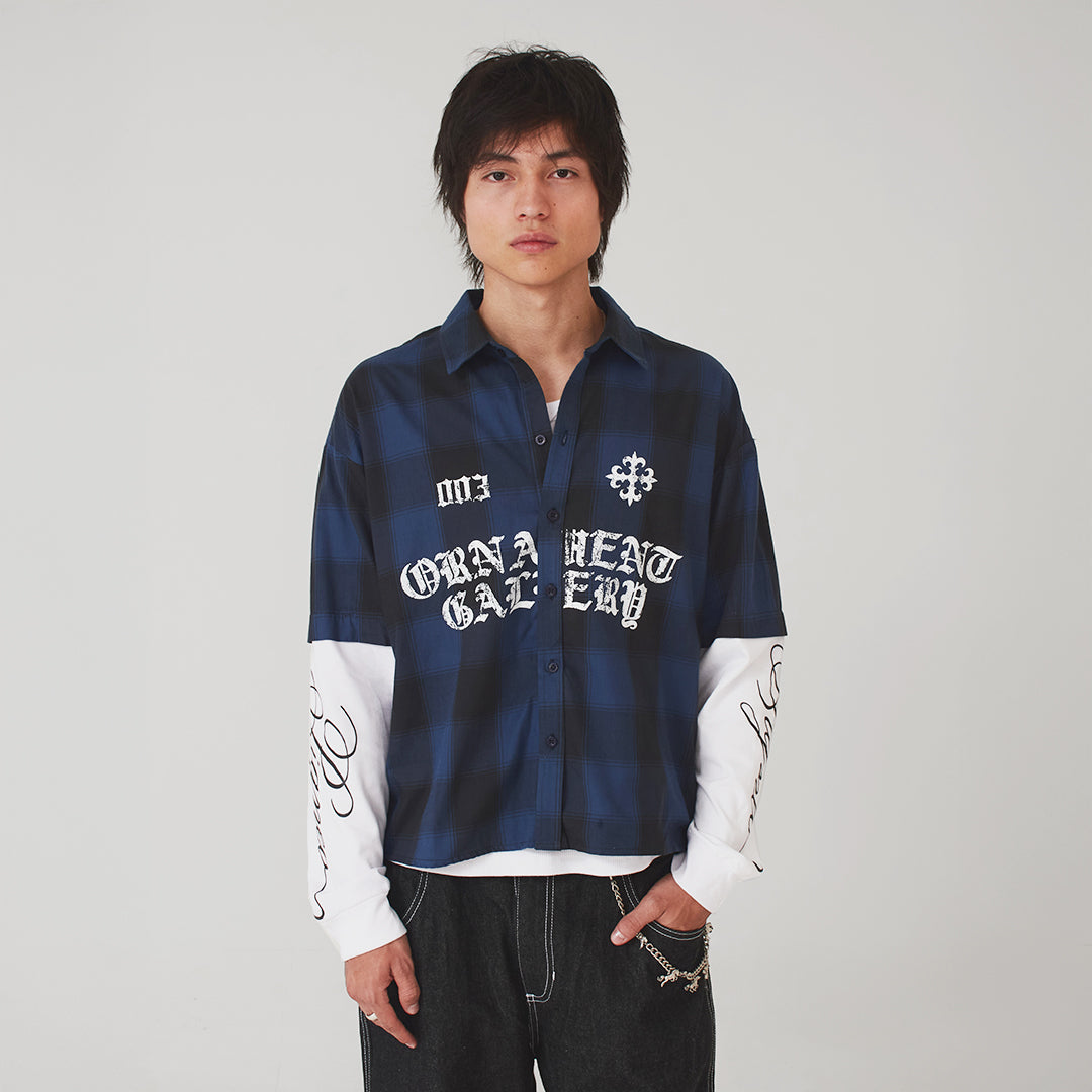 Camisa long sleeve - Leñadora azul