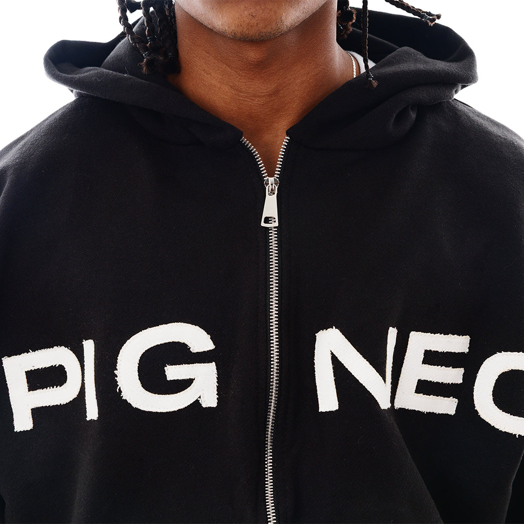Hoodie negro zipper