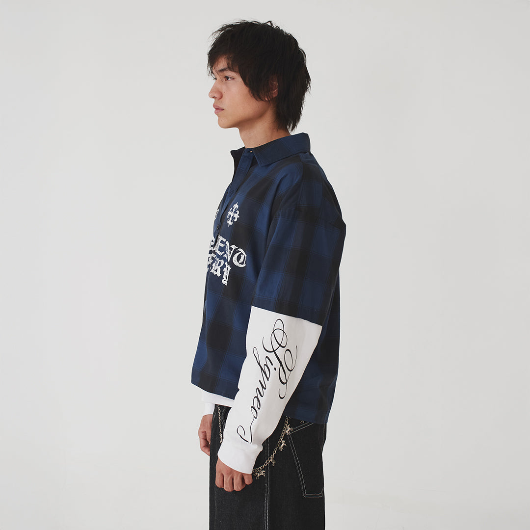 Camisa long sleeve - Leñadora azul