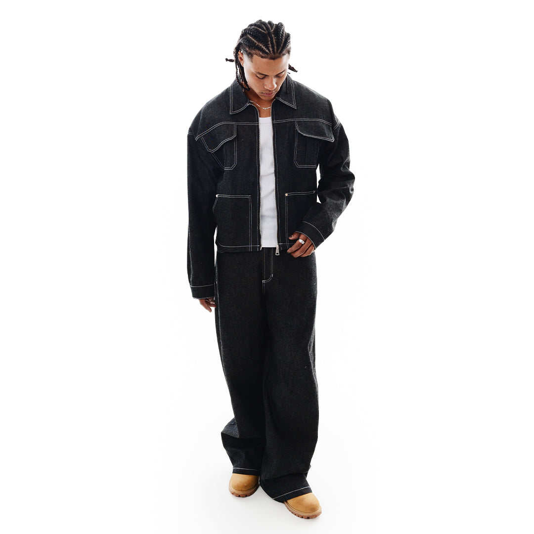 Rio pant - Raw denim negro