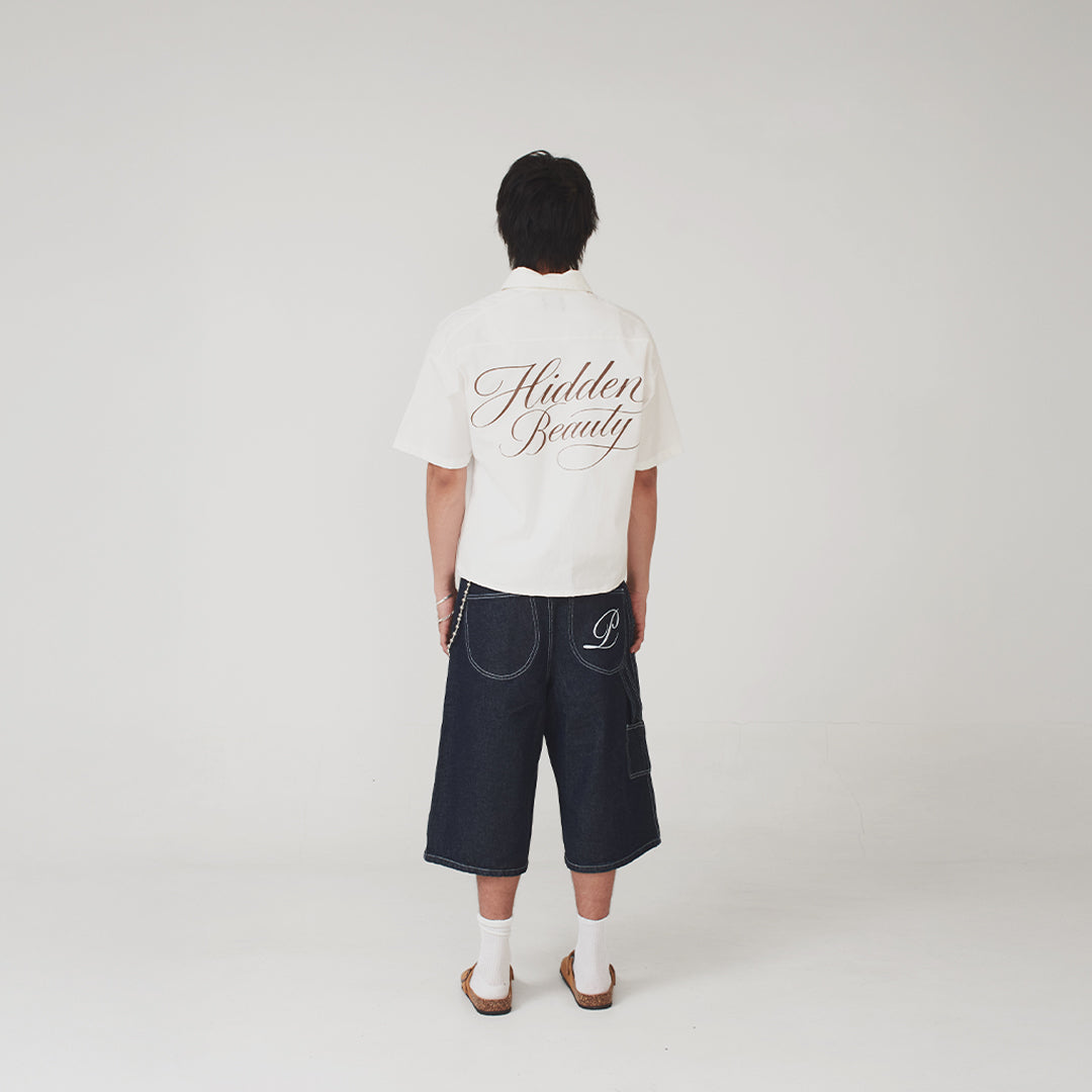 Camisa Beige de botón - Boxy