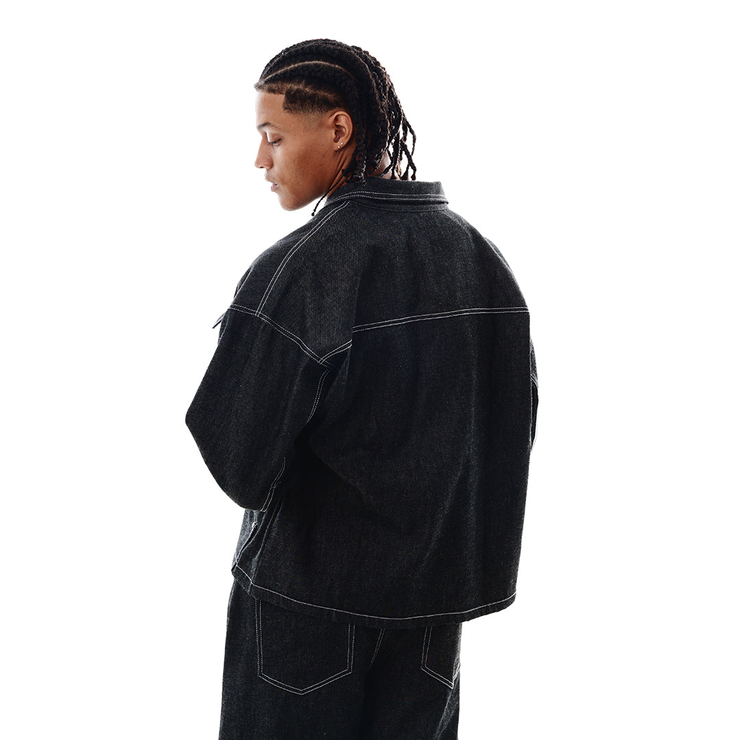 Carpenter jacket - Raw denim negro