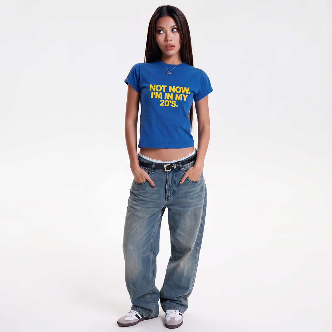 Baby tee - my 20's azul rey