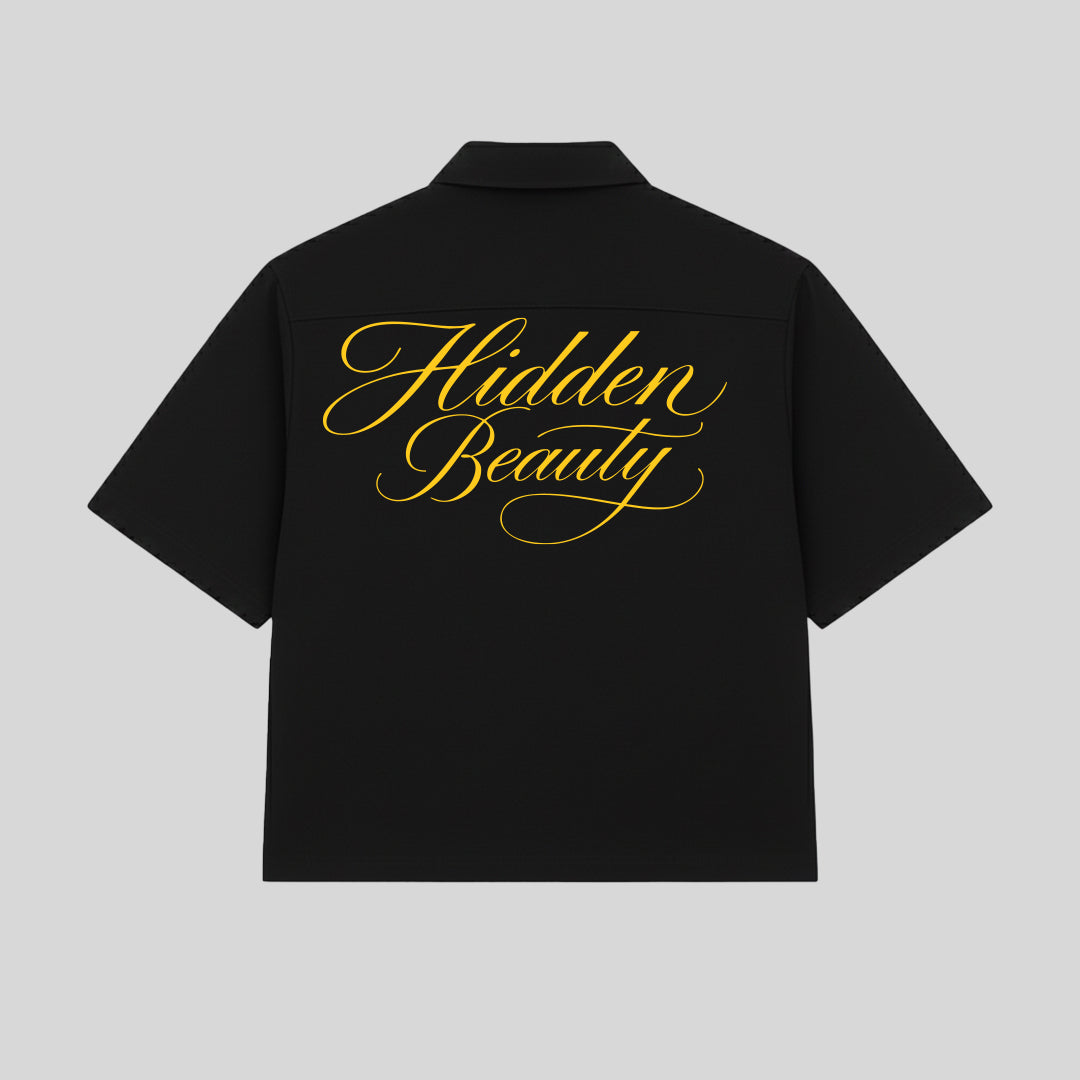 Camisa Negra de botón - Boxy